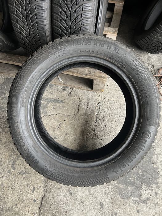 4 anvelope de iarna 195/55/16 Continental 7.5 mm DOT 2022!