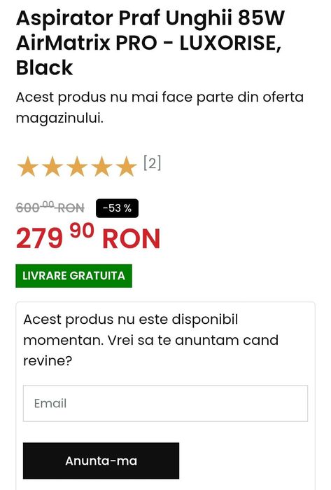 Aspirator Praf Unghii 85W AirMatrix PRO - LUXORISE, WHITE, manichiura