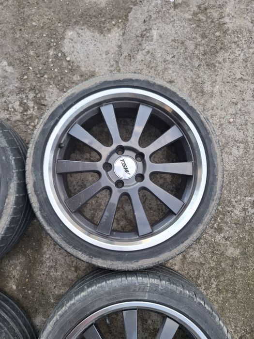 Set Jante aliaj 5x112 17 inch 66.6 cu buza cromata vw audi seat skoda