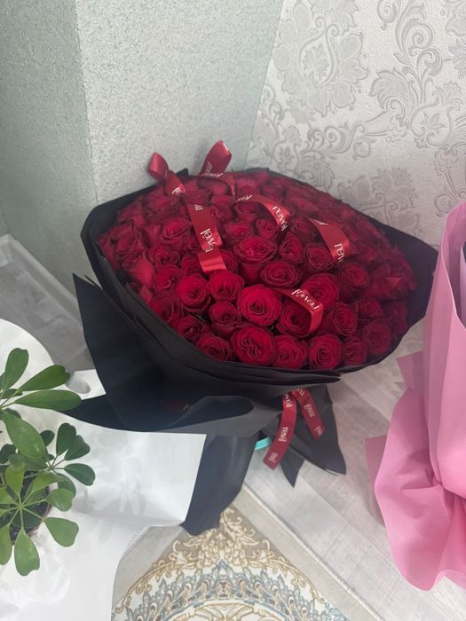Букет розы 101 шт цветы