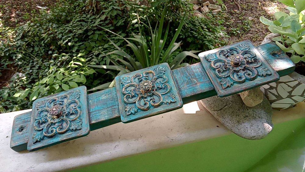 огледало ,закачалка -комплект в синьо