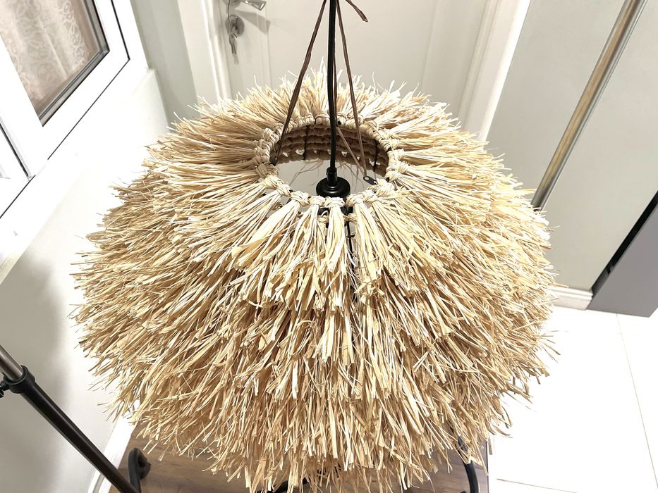 Pendul terasa cu abajur fibre naturale