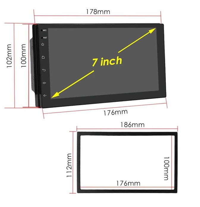 Мултимедия 7" Android 14 4GB 6GB 8GB GPS RDS двоен дин 2 DIN CARPLAY