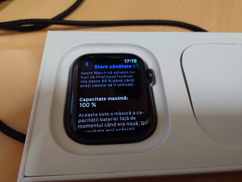 Apple Watch Seria 9 45mm Midnight Cellular Sănătate  baterie 100%