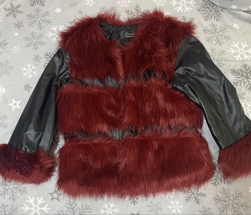 Geaca piele cu blana