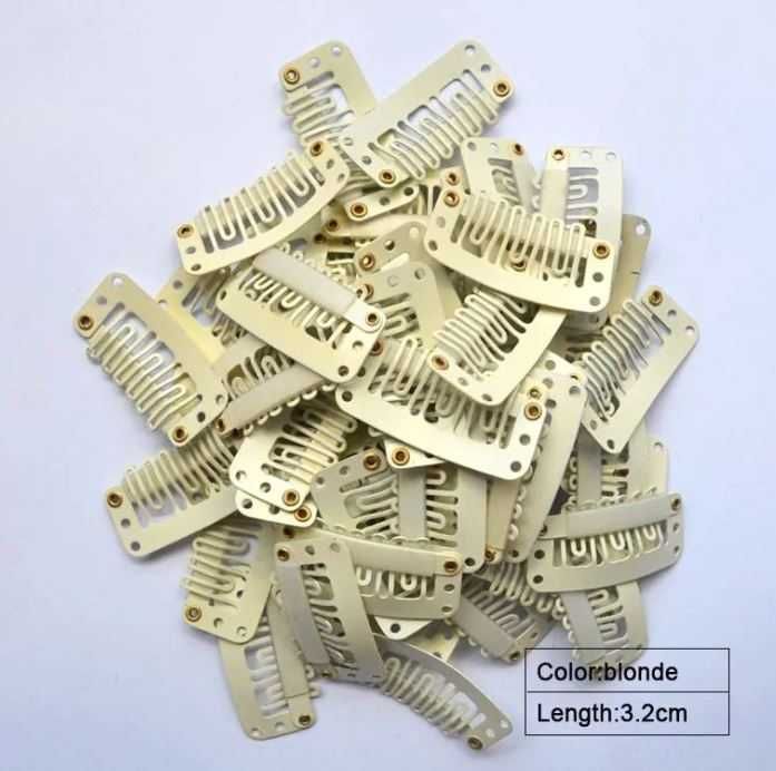 Клипси/щипки/фиби за поставяне на коса/екстеншъни, + силикон, 28/32мм