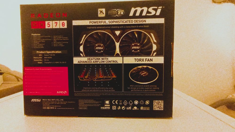 Видео карта MSi Radeon Rx 570 8Gb OC