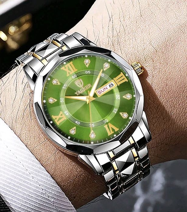 Различни модели мъжки календарни светещи кварцови часовници