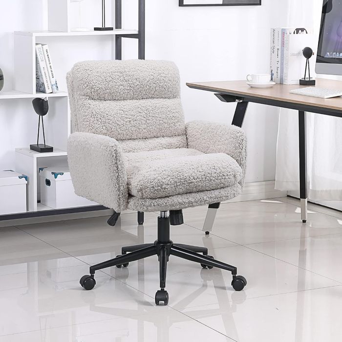 Scaun de birou, reglabil 52-62 cm, inclinabil, cadru din inox