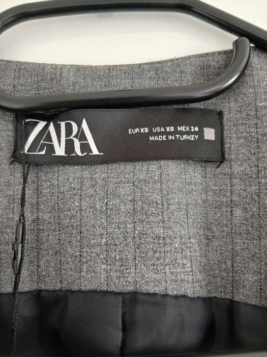 Vesta dama ZARA masura XS eleganta office business casual gri nepurtata cu eticheta