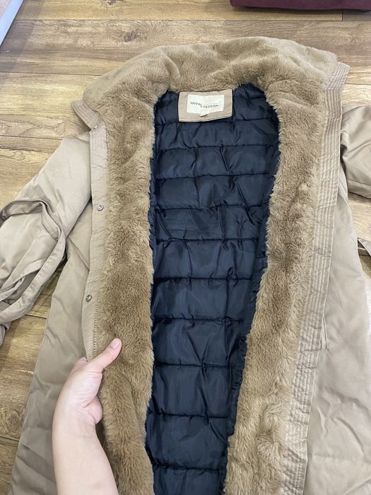 Тренч плащ зимний утепленный