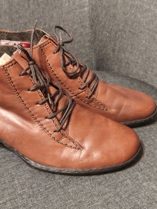 Боти, кожени, топла подплата, Rieker, 39