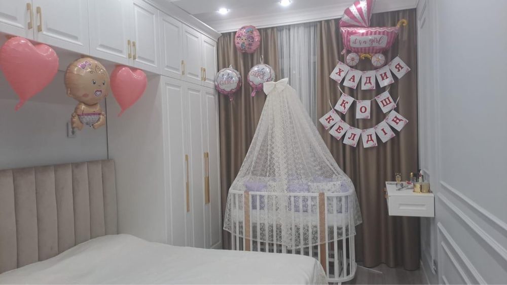 Детский манеж-кроватка (овальный)