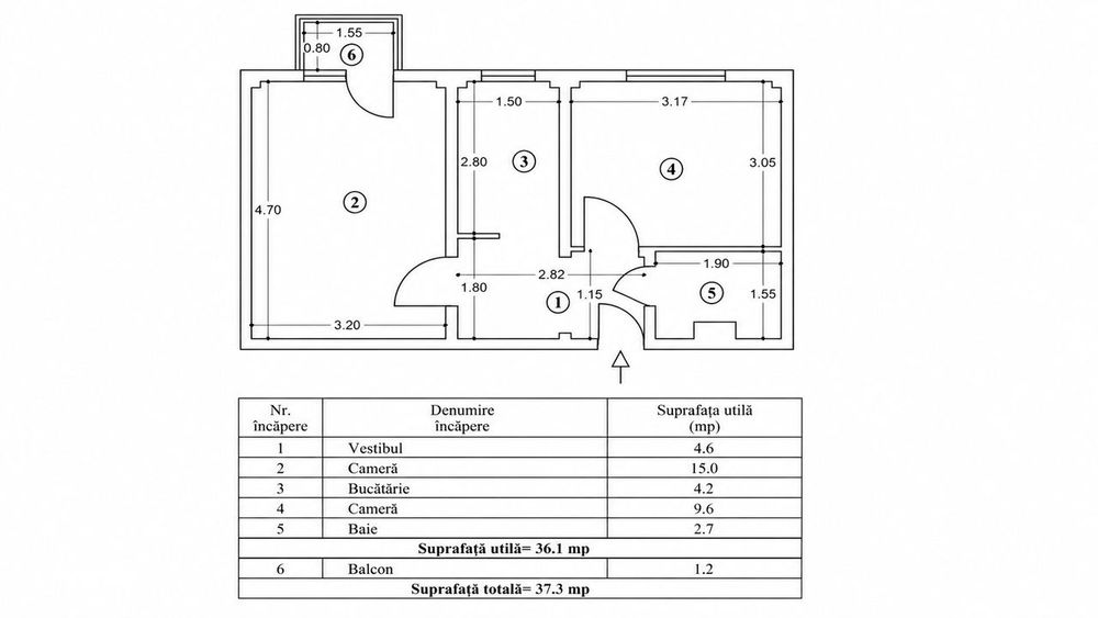 Apartament 2 Camere Decomandat | Mobilat | Piata Resita | 49 mp