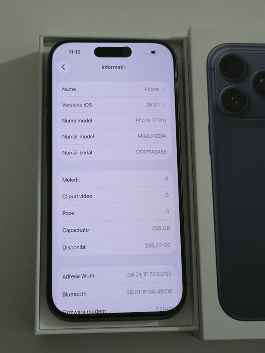 Vand/schimb iPhone 17 Pro 256gb