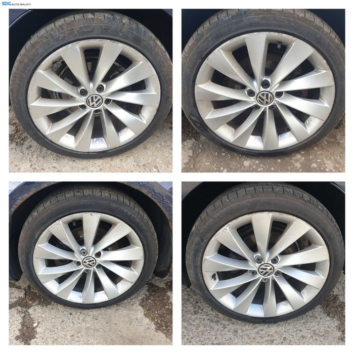 Set 4 Jante Roti Aliaj INTERLAGOS 235 40 18 R18 5x112 Skoda Octavia 3 2013 - 2017 Cod 3C8601025D [K7677]