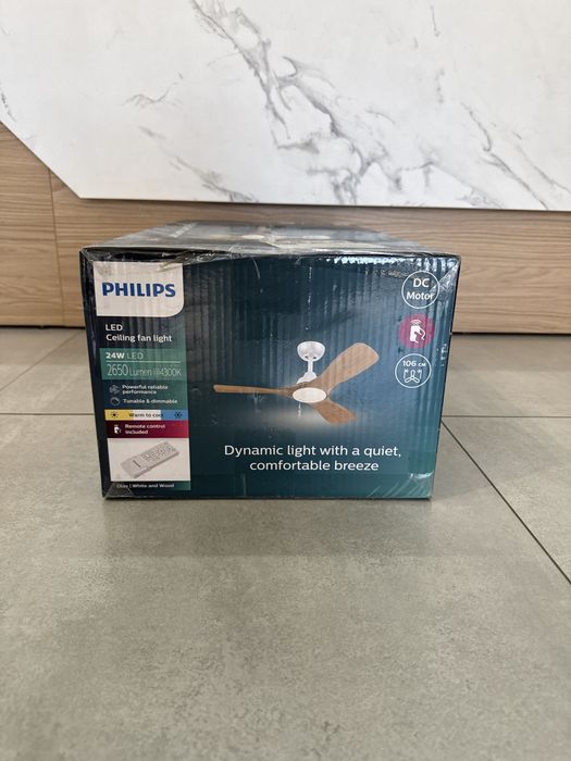 Philips LED Ceiling Fan Light Ventilator de Tavan cu Iluminare LED / NOU