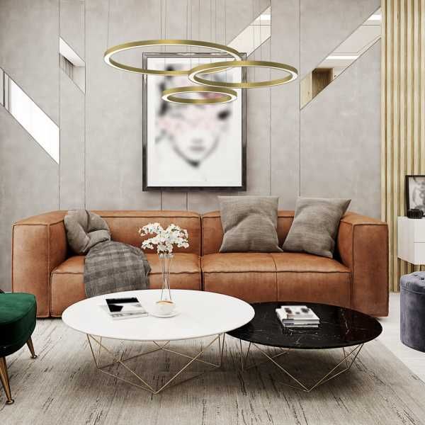 Намалени 10% Модерни LED лед полилей ринг, кръг дистанционно,  2,3,4