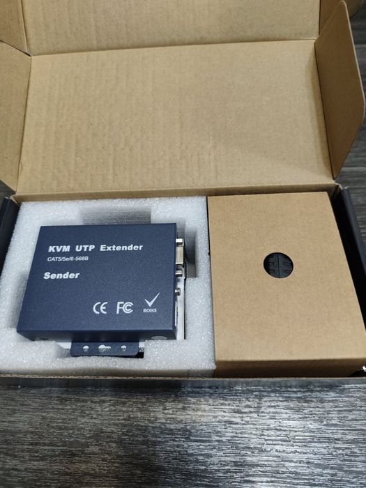 KVM-удлинитель VGA + USB (100м, UTP)