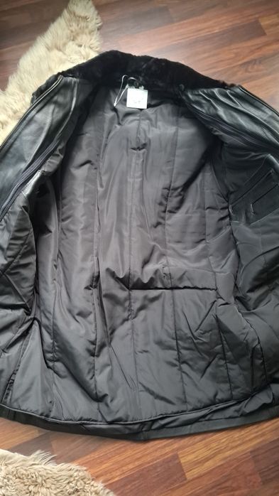 Шуба естествена кожа със сваляща се яка и подплата-мъжко. Дамско дълго