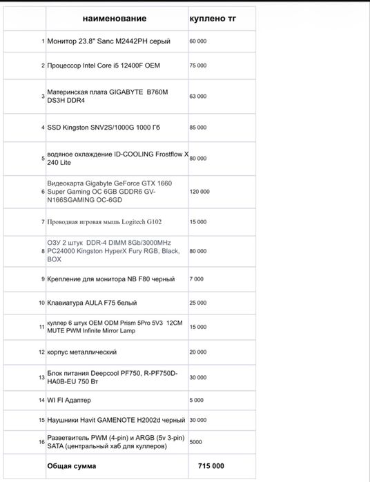 Игровой комп  пк