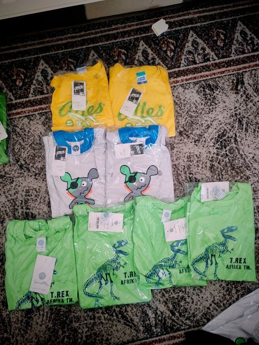 Lot tricouri 116-122, bumbac, noi cu etichetă