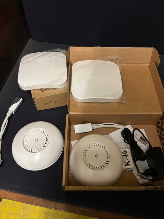 3 броя MikroTik cAP ac PoE - Wireless access point internet router гр ...