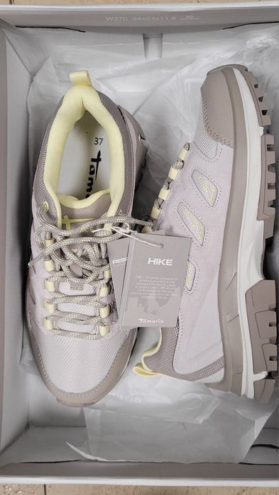 Нови сникърси на Tamaris от естествена кожа и велур