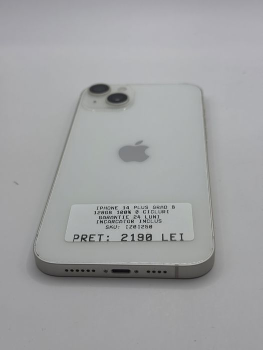 Iphone 14 Plus 128GB 100% Grad B Garantie 24 lumi rate zonemag.ro