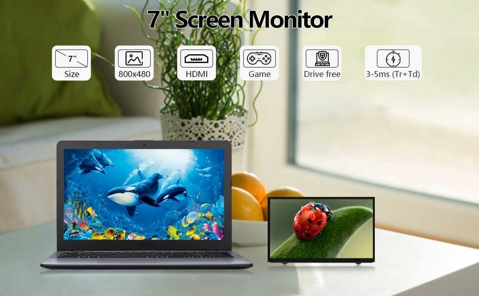 Monitor Ecran HDMI 7" ideal instalatie fotovoltaice, afisare CERBO GX