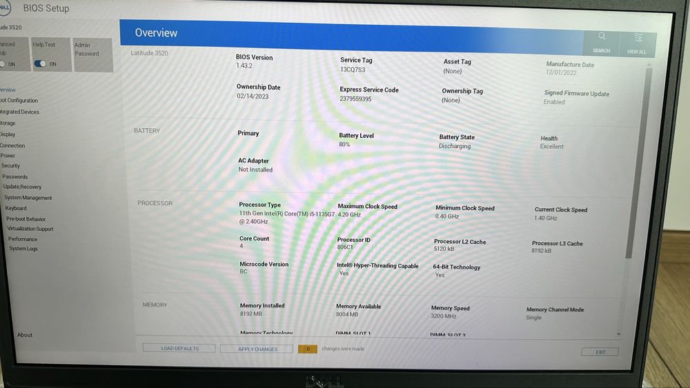Лаптоп Dell Latitude 3520 FHD 15.6” Intel i5-1135G7 8GB RAM 256GB SSD