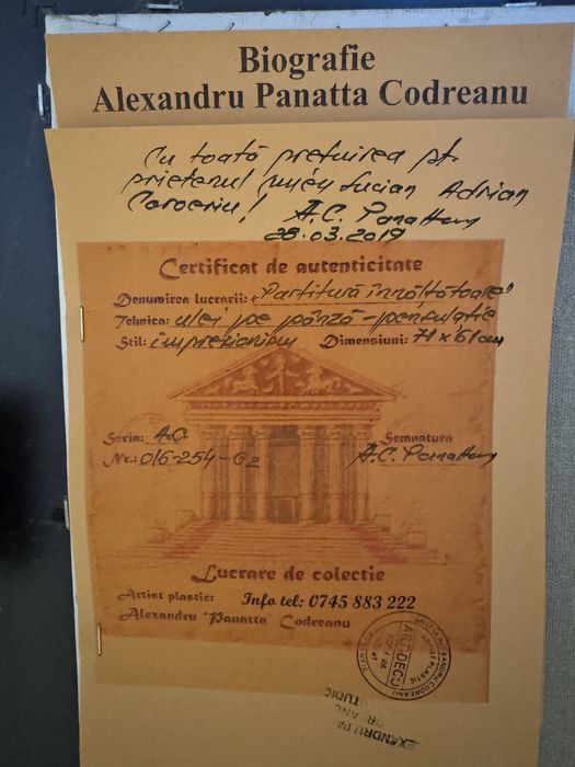 Pictura de colectie semnata Alexandru Panatta Codreanu