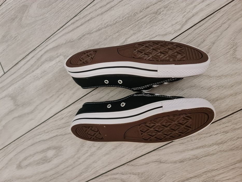 CONVERSE Tenisi tip balerini negri cu siret Chuck Taylor, adidasi NOI!