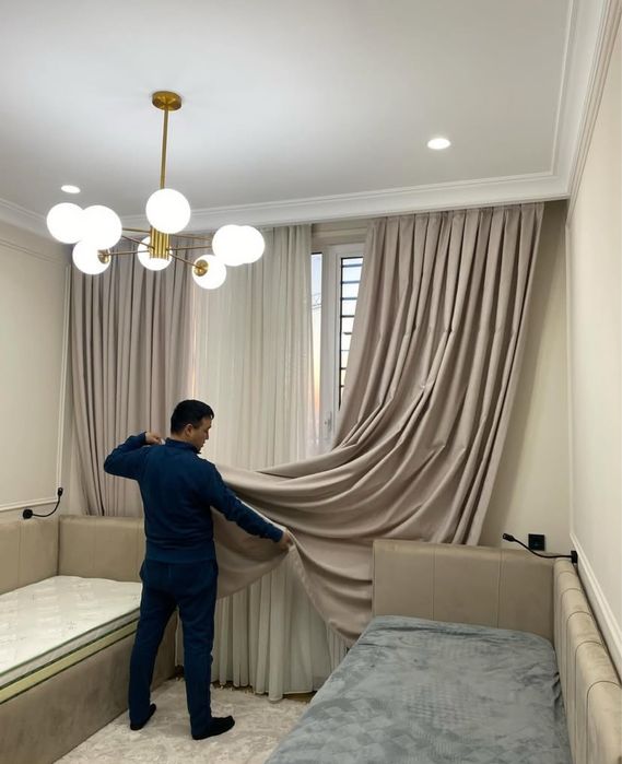 Стирка штор химчистка