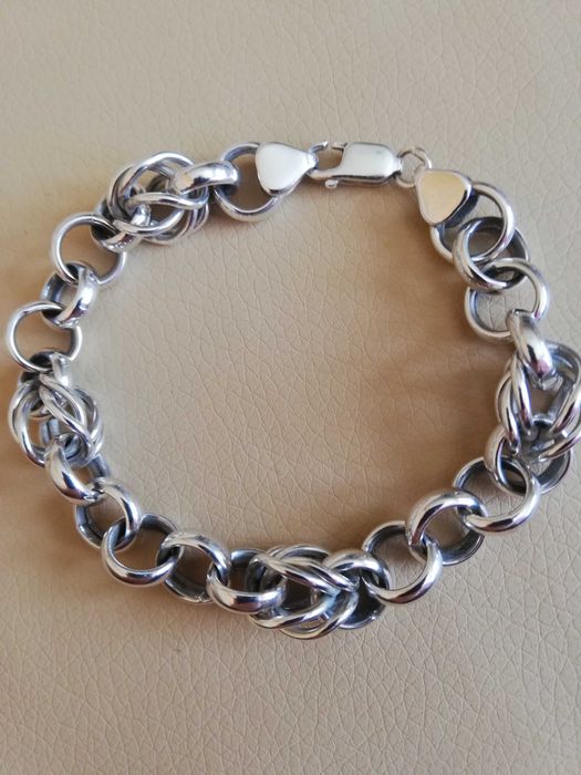 Мъжка Масивна Сребърна Гривна