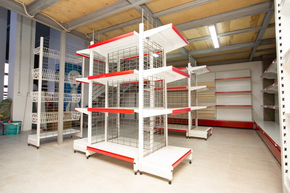 Металлический стеллаж сборный, торговые стеллажи, железная мебель asts