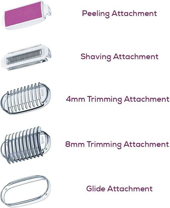 Дамска електрическа самобръсначка Beurer HL36, 2 гребена Антиалергична