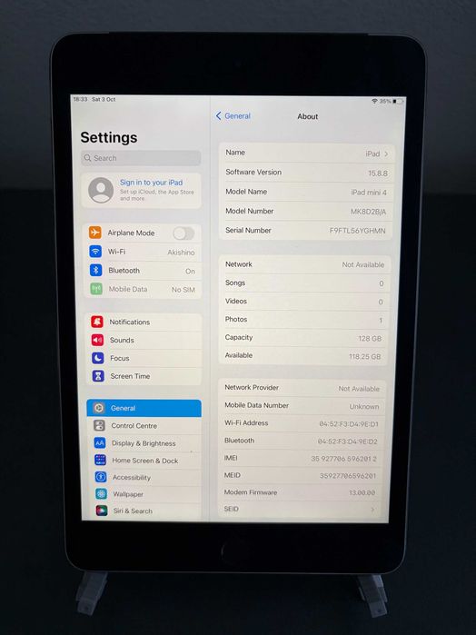 Apple iPad Mini 4 A1550 7.9' 64GB и 128 GB WiFi + Cellular - Перфектени