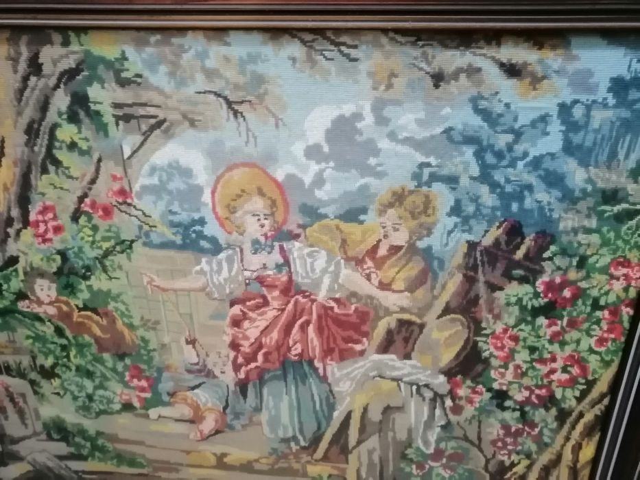 Goblen cusut manual hand made vechi