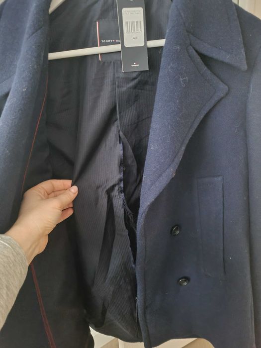 Tommy Hilfiger късно палто от необработена вълна