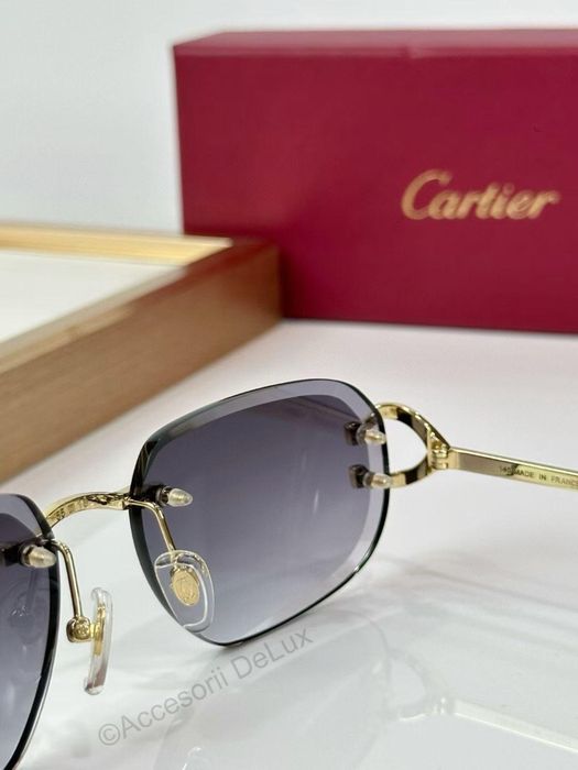 Ochelari de Soare Cartier Premiere  CT0468S Noi Full Box Verificare Colet  Gold