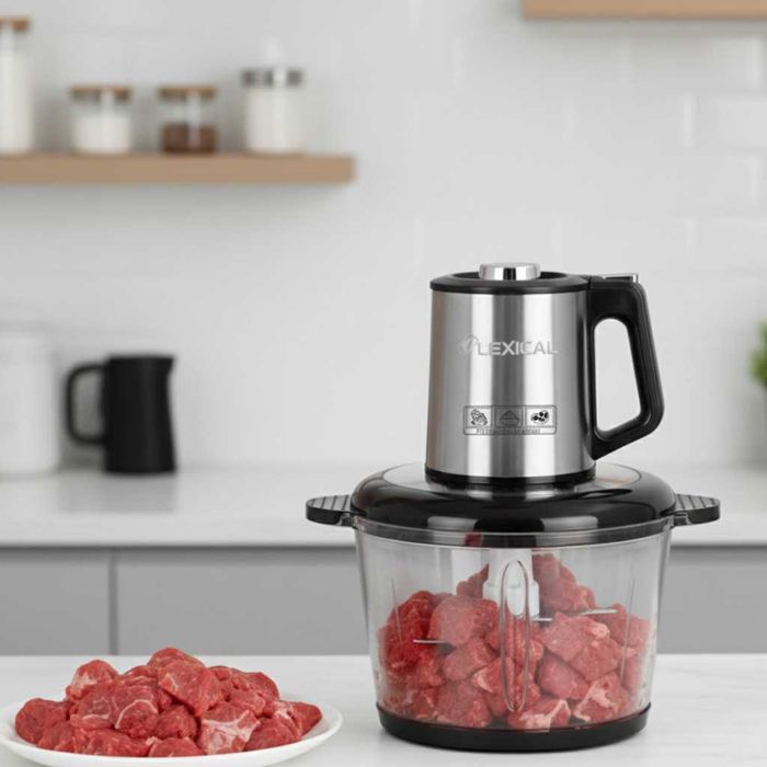 Електрически чопър Lexical LCH-1970 с неръждаем корпус и стъклена купа