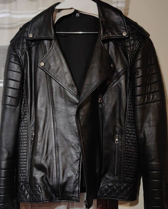 Мъжко кожено байкърско яке
