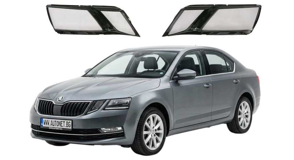 Стъкла за фар Skoda Octavia 2016-2018 FULL LED FACE, Стъка за фар Октавия Фейс