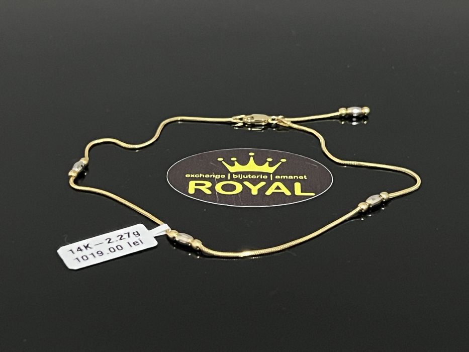 Bijuteria Royal CB : Bratara glezna aur 14k 585  2,27 gr