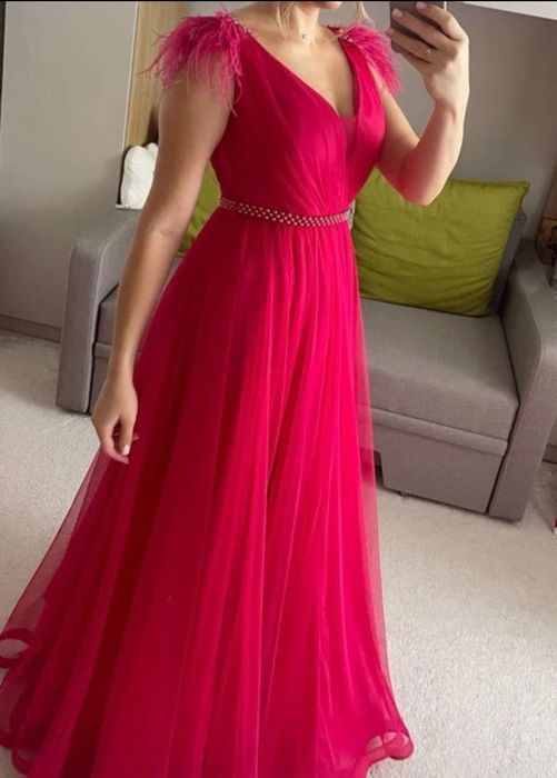 Rochie lunga roz