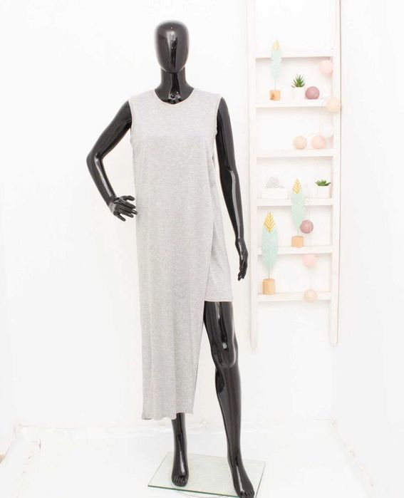 Acne Studios Ordelia дамска мини рокля сива с дълга част S