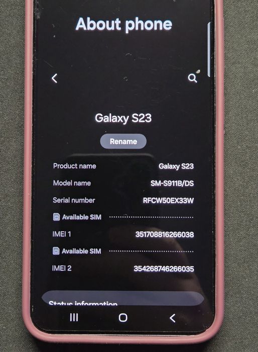 Vand telefon SAMSUNG Galaxy S23 256GB in stare foarte bună