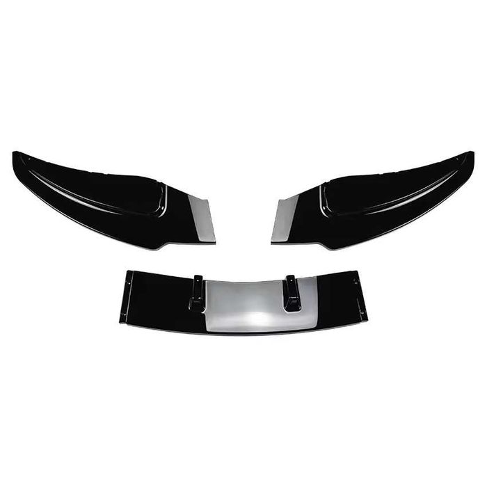 Prelungire Extensie Lip Bara Fata BMW Seria 1 E81 E82 E87 E88, pentru Bara Normala, Negru Lucios