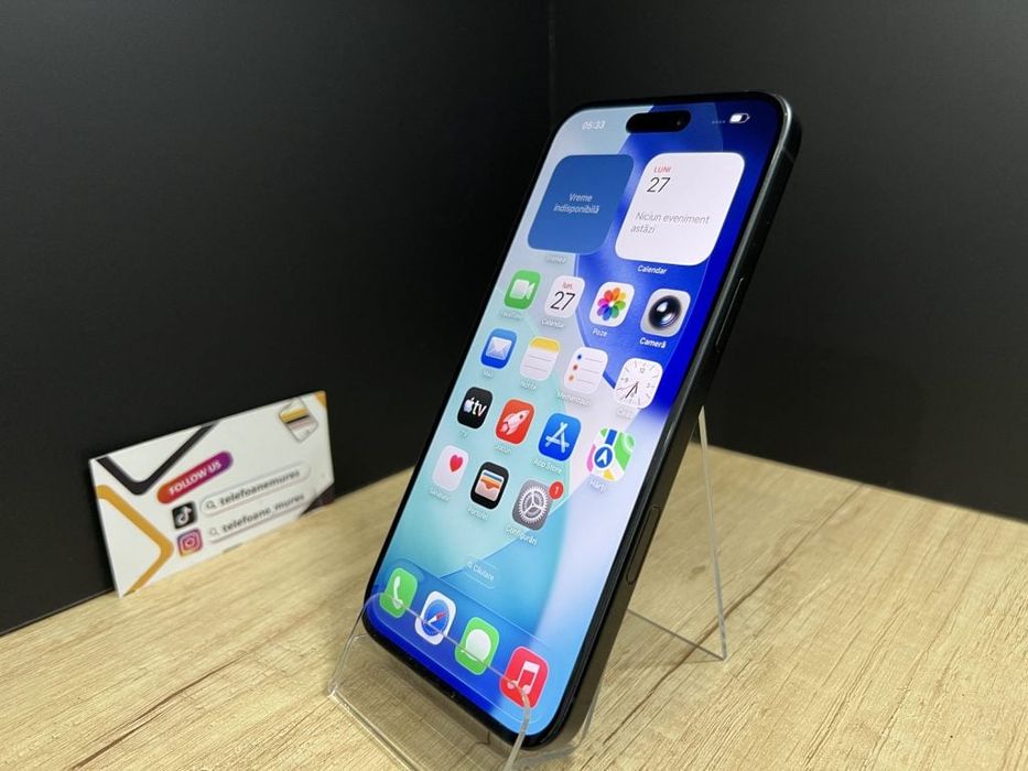 Iphone 16 Plus 128Gb Black Second-Hand Foarte Bun 3 ani garanție, Tele